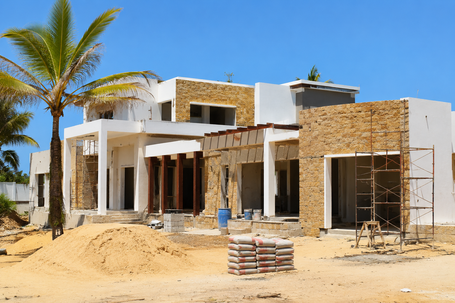 Construction d'une maison au Sénégal